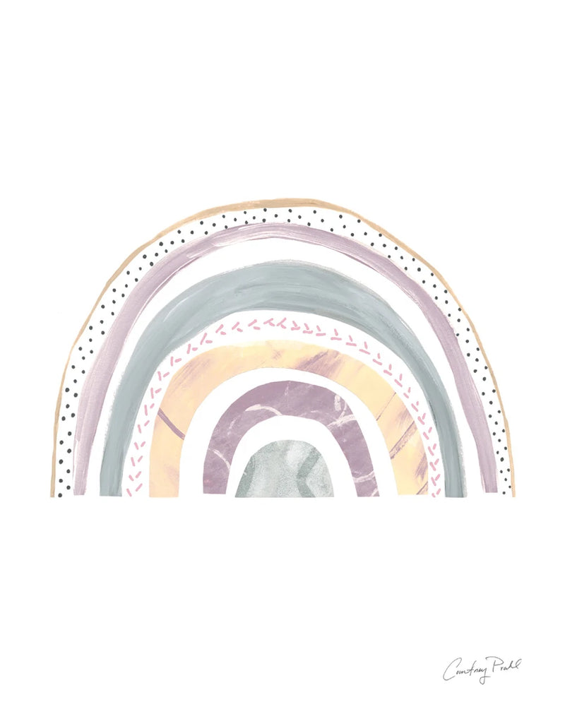 Boho Rainbow IX Purple by Courtney Prahl