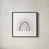 Boho Rainbow VII by Courtney Prahl. Shown in a sleek black glass frame for a contemporary gallery look. Available as an archival giclee rolled canvas, fine art paper, or poster print. SKU 57819a.