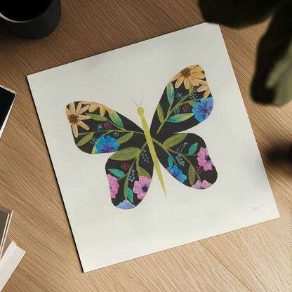 Butterfly Garden I by Courtney Prahl. Shown as a detailed flat fine art print, highlighting archival giclee quality. Available as an archival giclee rolled canvas, fine art paper, or poster print. SKU 54368a.