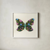 Butterfly Garden III by Courtney Prahl. Shown in a crisp white glass frame for a clean and minimalist style. Available as an archival giclee rolled canvas, fine art paper, or poster print. SKU 54370a.