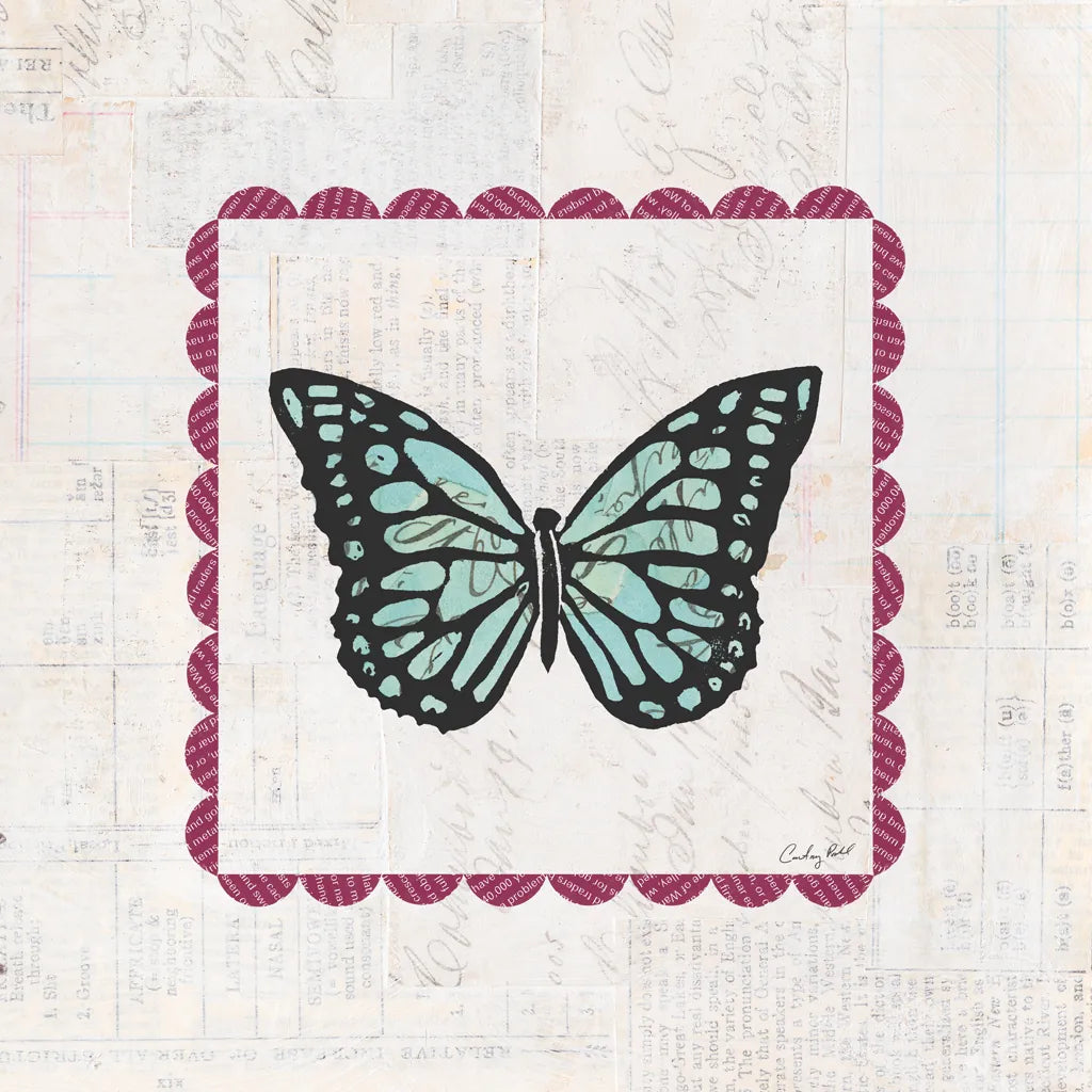 Butterfly Stamp Bright by Courtney Prahl. SKU 42869a. Archival Giclee Fine art print for wall decor.