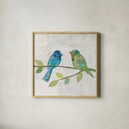 Catching Up III by Courtney Prahl. Shown in a natural wood glass frame for a timeless modern aesthetic. Available as an archival giclee rolled canvas, fine art paper, or poster print. SKU 25204a.