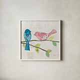 Catching Up V by Courtney Prahl. Shown in a crisp white glass frame for a clean and minimalist style. Available as an archival giclee rolled canvas, fine art paper, or poster print. SKU 25505a.