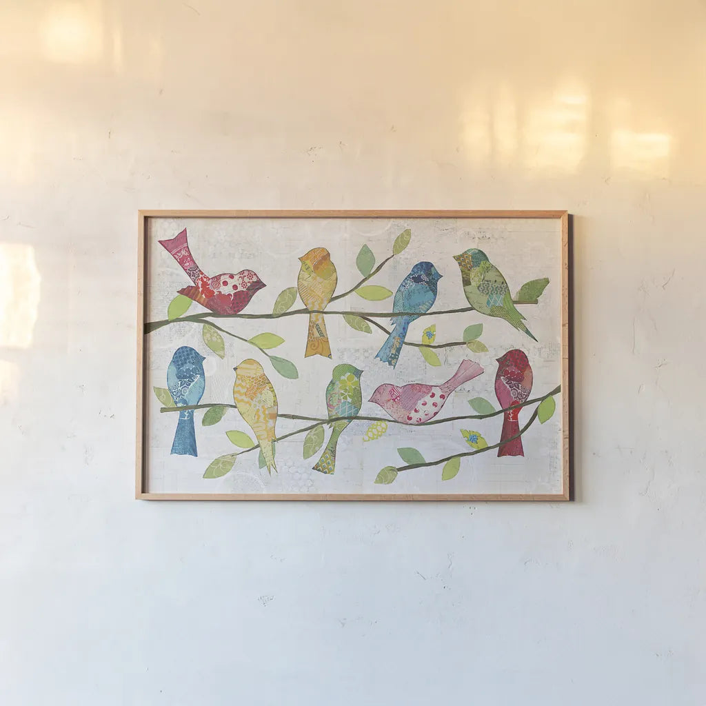 Catching Up VI by Courtney Prahl. shown as a paper print in a natural frame. Available as a archival giclee rolled canvas, fine art paper, or poster print. SKU 25789i.