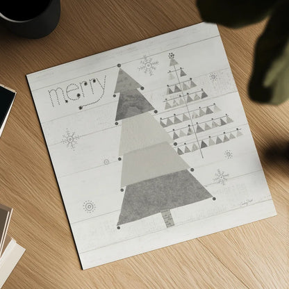 Christmas Patchwork I Neutral by Courtney Prahl. Shown as a detailed flat fine art print, highlighting archival giclee quality. Available as an archival giclee rolled canvas, fine art paper, or poster print. SKU 39811a.