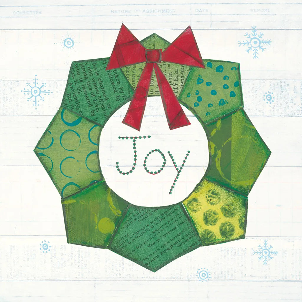 Christmas Patchwork II by Courtney Prahl. SKU 38467a. Archival Giclee Fine art print for wall decor.