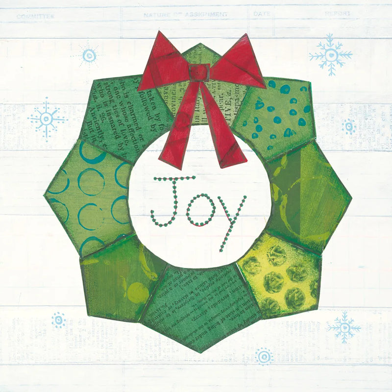 Christmas Patchwork II by Courtney Prahl. SKU 38467a. Archival Giclee Fine art print for wall decor.