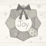 Christmas Patchwork II Neutral by Courtney Prahl. SKU 39812a. Archival Giclee Fine art print for wall decor.