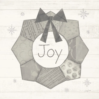 Christmas Patchwork II Neutral by Courtney Prahl. SKU 39812a. Archival Giclee Fine art print for wall decor.