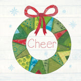 Christmas Patchwork III by Courtney Prahl. SKU 38468a. Archival Giclee Fine art print for wall decor.