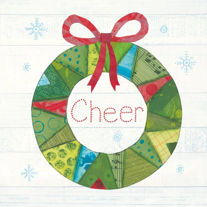 Christmas Patchwork III by Courtney Prahl. SKU 38468a. Archival Giclee Fine art print for wall decor.