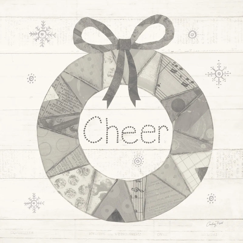 Christmas Patchwork III Neutral by Courtney Prahl. SKU 39813a. Archival Giclee Fine art print for wall decor.
