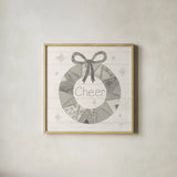 Christmas Patchwork III Neutral by Courtney Prahl. Shown in a natural wood glass frame for a timeless modern aesthetic. Available as an archival giclee rolled canvas, fine art paper, or poster print. SKU 39813a.