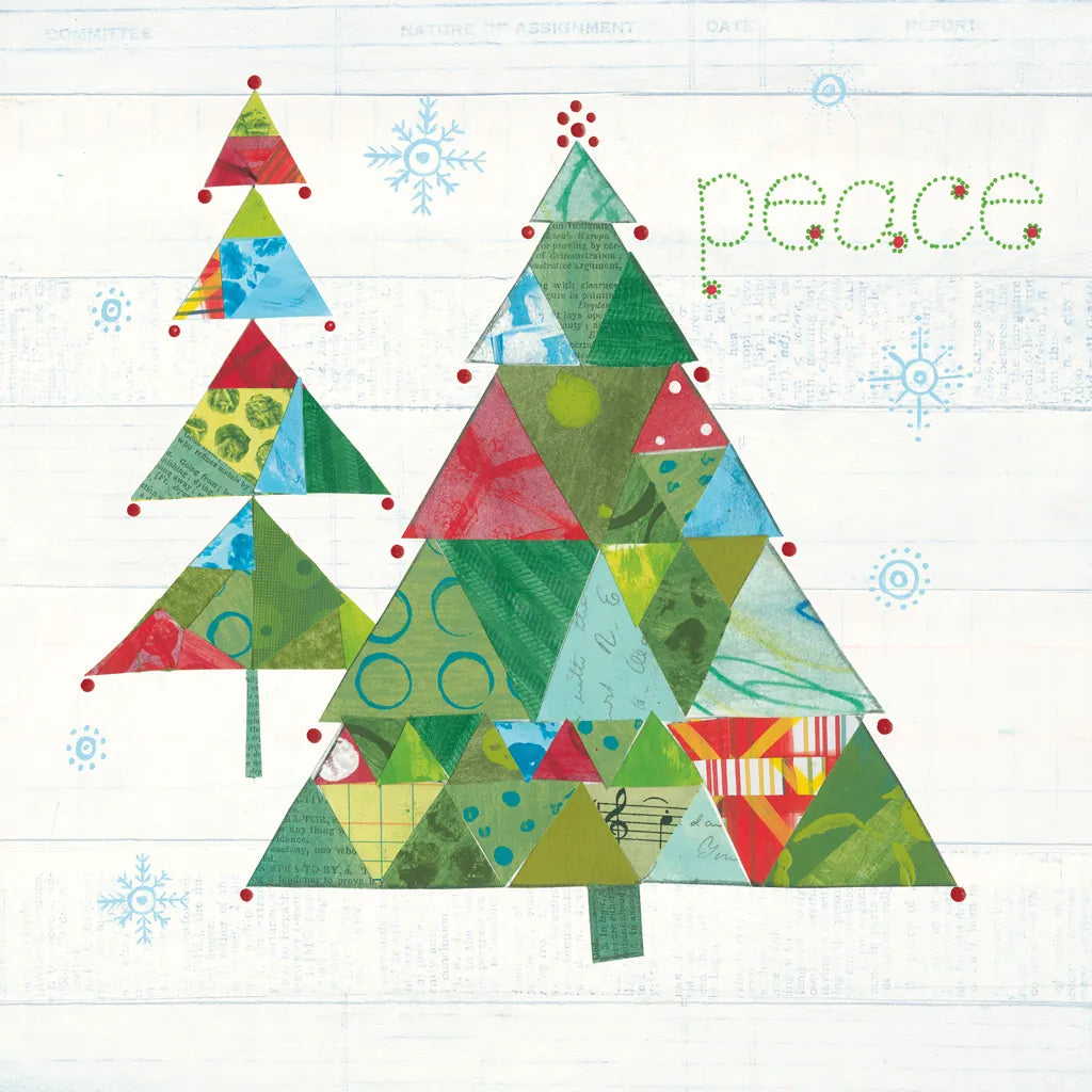 Christmas Patchwork IV by Courtney Prahl. SKU 38469a. Archival Giclee Fine art print for wall decor.