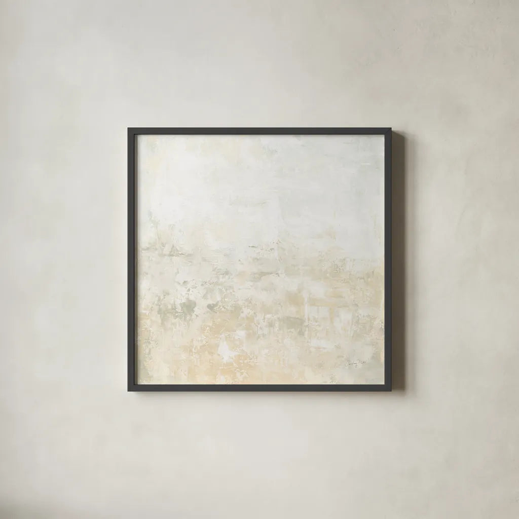 Clay I Light Sq by Courtney Prahl. Shown in a sleek black glass frame for a contemporary gallery look. Available as an archival giclee rolled canvas, fine art paper, or poster print. SKU 78318a.