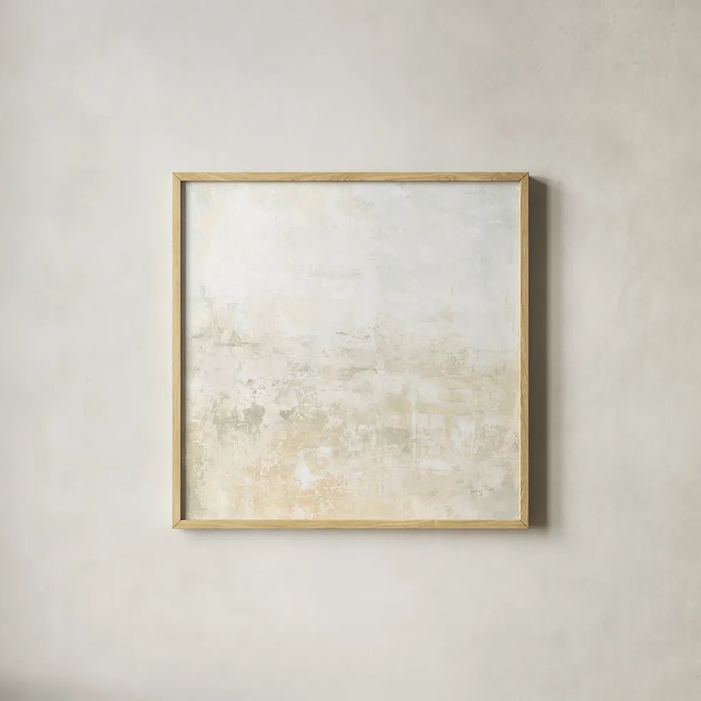 Clay I Light Sq by Courtney Prahl. Shown in a natural wood glass frame for a timeless modern aesthetic. Available as an archival giclee rolled canvas, fine art paper, or poster print. SKU 78318a.