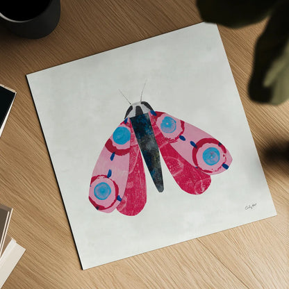 Collage Insects I by Courtney Prahl. Shown as a detailed flat fine art print, highlighting archival giclee quality. Available as an archival giclee rolled canvas, fine art paper, or poster print. SKU 103026a.