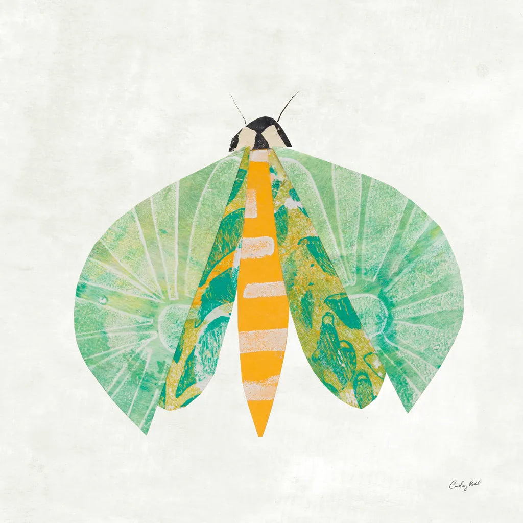 Collage Insects II by Courtney Prahl. SKU 103027a. Archival Giclee Fine art print for wall decor.