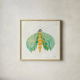 Collage Insects II by Courtney Prahl. Shown in a natural wood glass frame for a timeless modern aesthetic. Available as an archival giclee rolled canvas, fine art paper, or poster print. SKU 103027a.