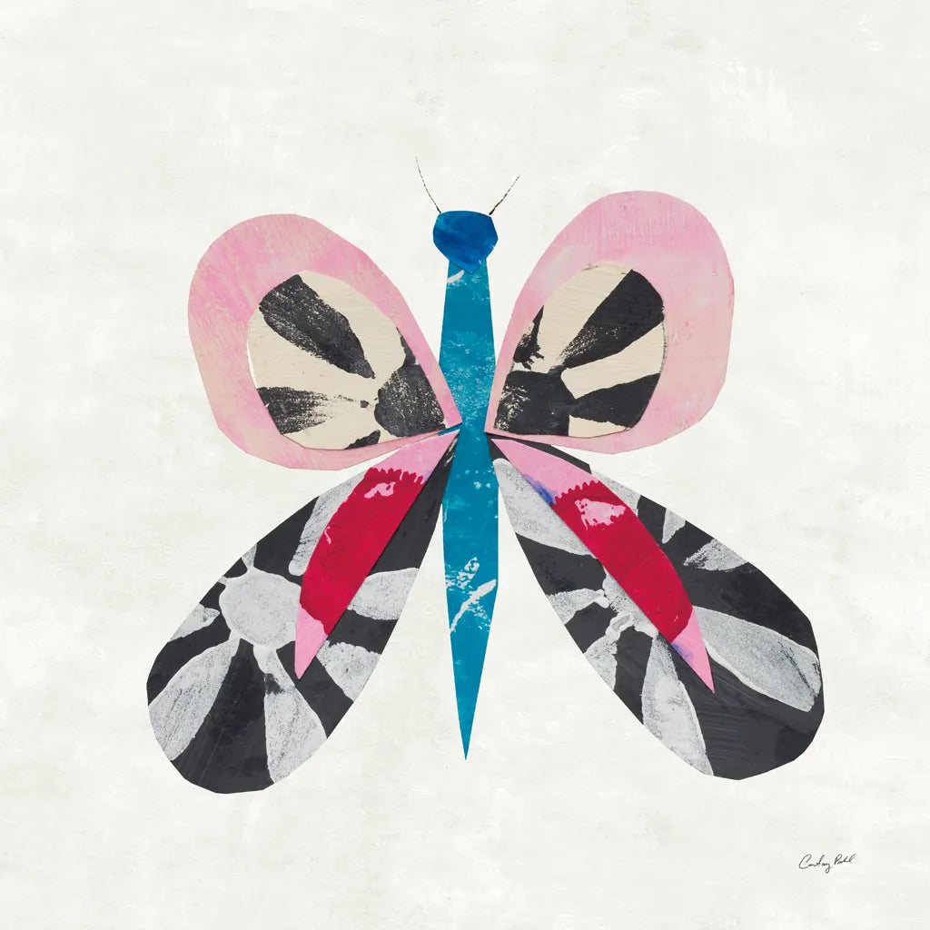 Collage Insects IV by Courtney Prahl. SKU 103029a. Archival Giclee Fine art print for wall decor.