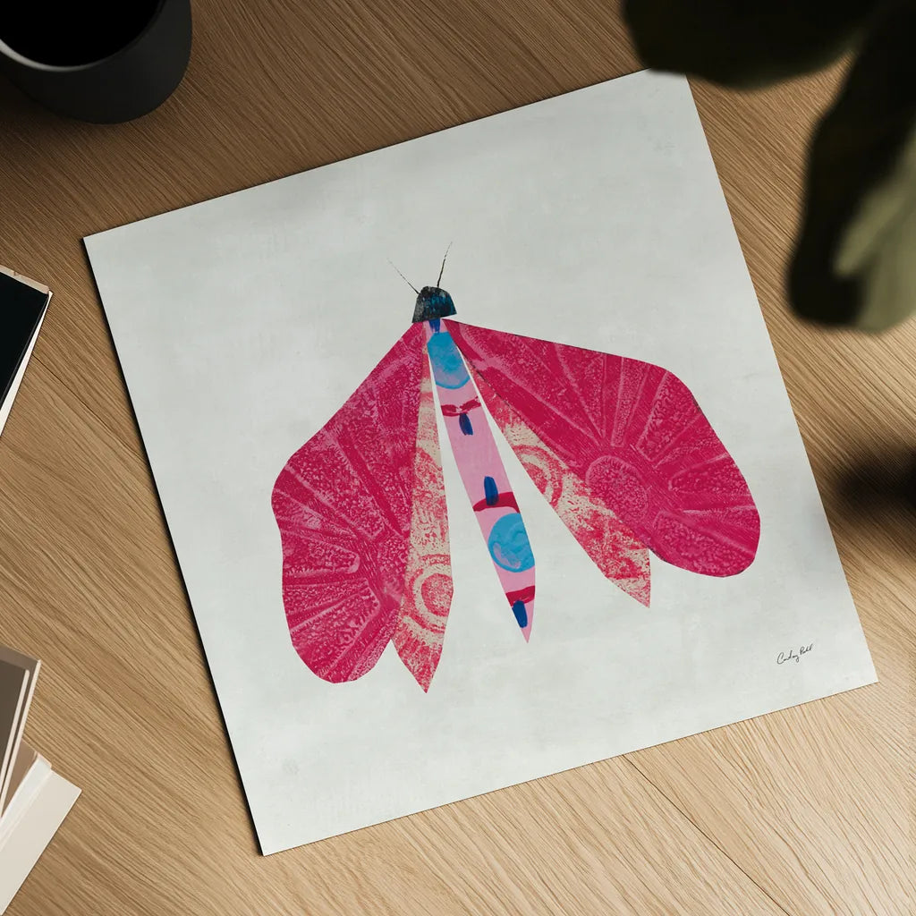 Collage Insects VI by Courtney Prahl. Shown as a detailed flat fine art print, highlighting archival giclee quality. Available as an archival giclee rolled canvas, fine art paper, or poster print. SKU 103031a.