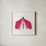 Collage Insects VI by Courtney Prahl. Shown in a crisp white glass frame for a clean and minimalist style. Available as an archival giclee rolled canvas, fine art paper, or poster print. SKU 103031a.