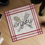 Cool Kitchen Enjoy by Courtney Prahl. Shown as a detailed flat fine art print, highlighting archival giclee quality. Available as an archival giclee rolled canvas, fine art paper, or poster print. SKU 56976a.