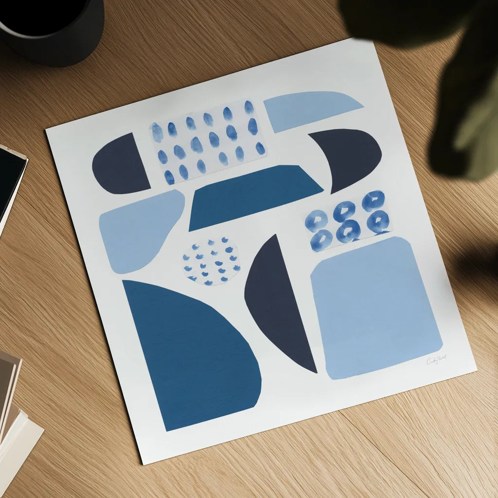 Cozy Cottage II Sq by Courtney Prahl. Shown as a detailed flat fine art print, highlighting archival giclee quality. Available as an archival giclee rolled canvas, fine art paper, or poster print. SKU 67310a.