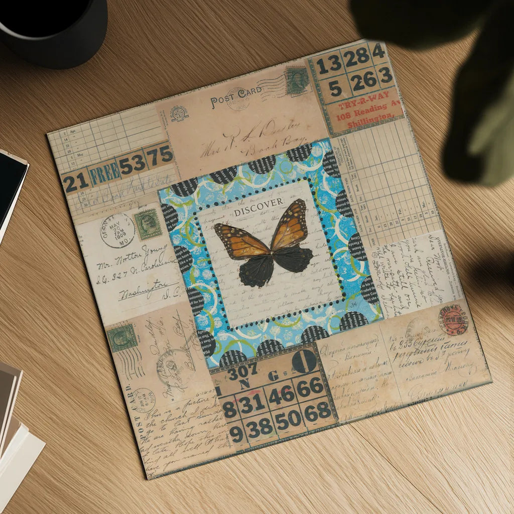 Discover Butterfly by Courtney Prahl. Shown as a detailed flat fine art print, highlighting archival giclee quality. Available as an archival giclee rolled canvas, fine art paper, or poster print. SKU 52369a.