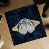 Elegant Moth II by Courtney Prahl. Shown as a detailed flat fine art print, highlighting archival giclee quality. Available as an archival giclee rolled canvas, fine art paper, or poster print. SKU 103148a.
