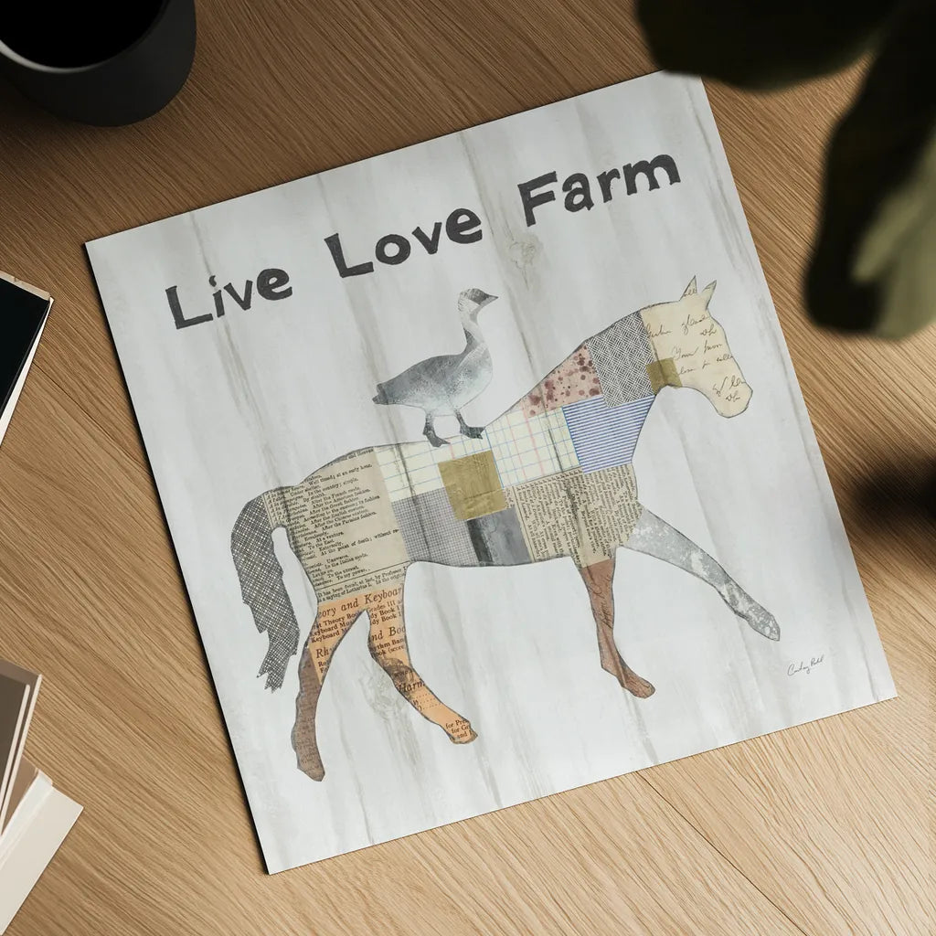 Farm Family V by Courtney Prahl. Shown as a detailed flat fine art print, highlighting archival giclee quality. Available as an archival giclee rolled canvas, fine art paper, or poster print. SKU 34392a.