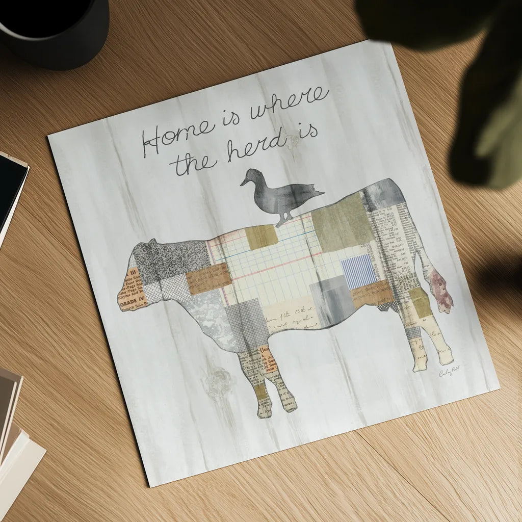 Farm Family VI by Courtney Prahl. Shown as a detailed flat fine art print, highlighting archival giclee quality. Available as an archival giclee rolled canvas, fine art paper, or poster print. SKU 34393a.