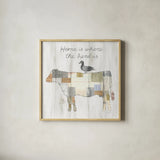 Farm Family VI by Courtney Prahl. Shown in a natural wood glass frame for a timeless modern aesthetic. Available as an archival giclee rolled canvas, fine art paper, or poster print. SKU 34393a.
