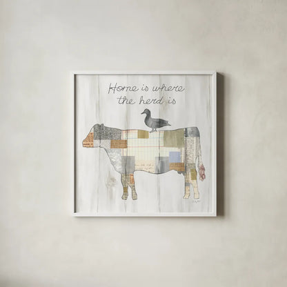 Farm Family VI by Courtney Prahl. Shown in a crisp white glass frame for a clean and minimalist style. Available as an archival giclee rolled canvas, fine art paper, or poster print. SKU 34393a.