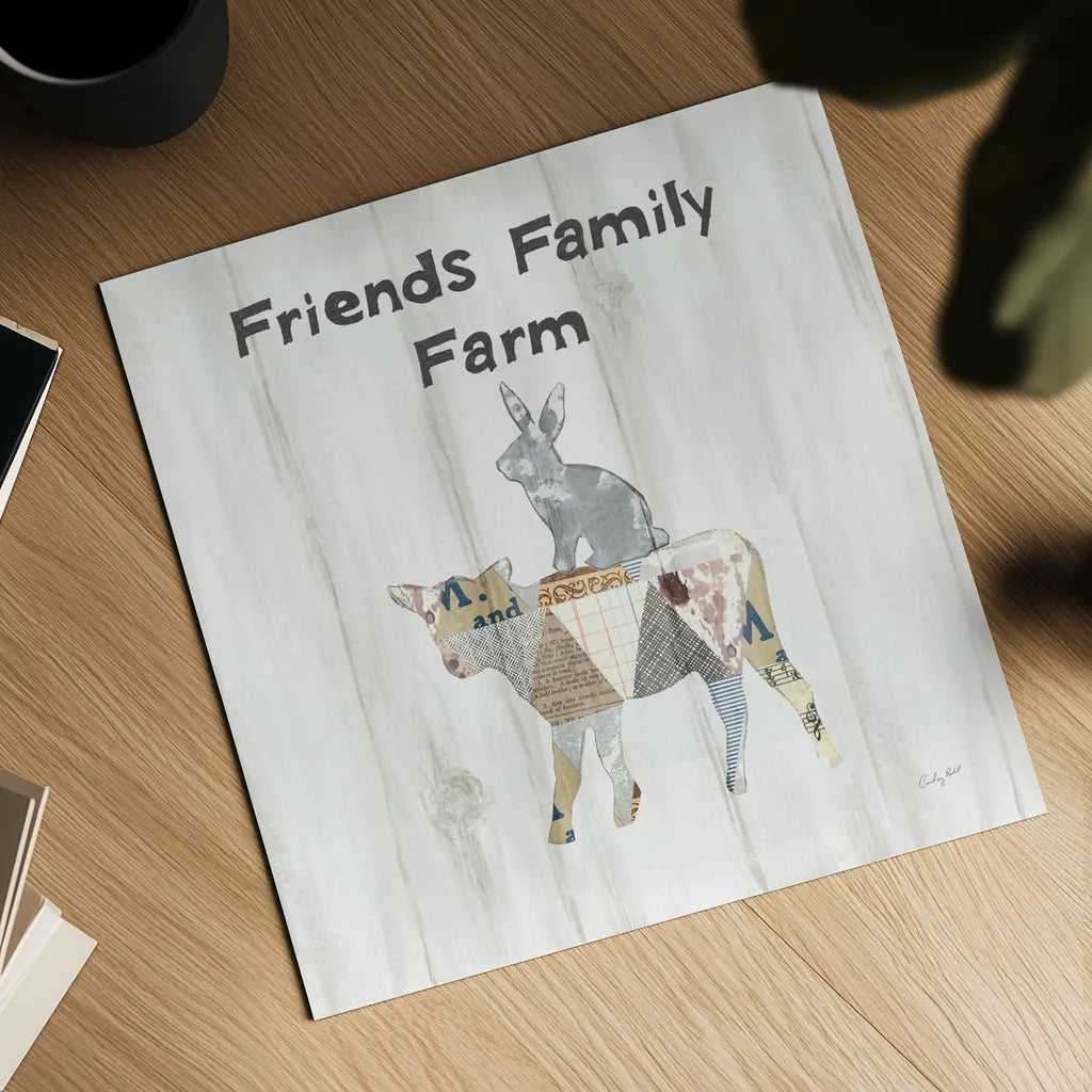 Farm Family VIII by Courtney Prahl. Shown as a detailed flat fine art print, highlighting archival giclee quality. Available as an archival giclee rolled canvas, fine art paper, or poster print. SKU 34395a.