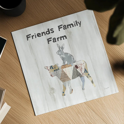 Farm Family VIII by Courtney Prahl. Shown as a detailed flat fine art print, highlighting archival giclee quality. Available as an archival giclee rolled canvas, fine art paper, or poster print. SKU 34395a.
