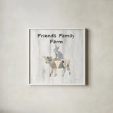 Farm Family VIII by Courtney Prahl. Shown in a crisp white glass frame for a clean and minimalist style. Available as an archival giclee rolled canvas, fine art paper, or poster print. SKU 34395a.