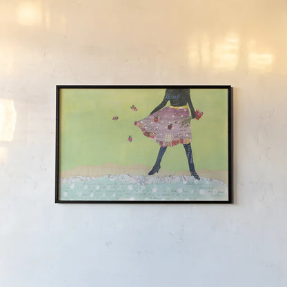 Flirty Skirts I by Courtney Prahl. shown as a paper print in a black flame. Available as a archival giclee rolled canvas, fine art paper, or poster print. SKU 34069i.