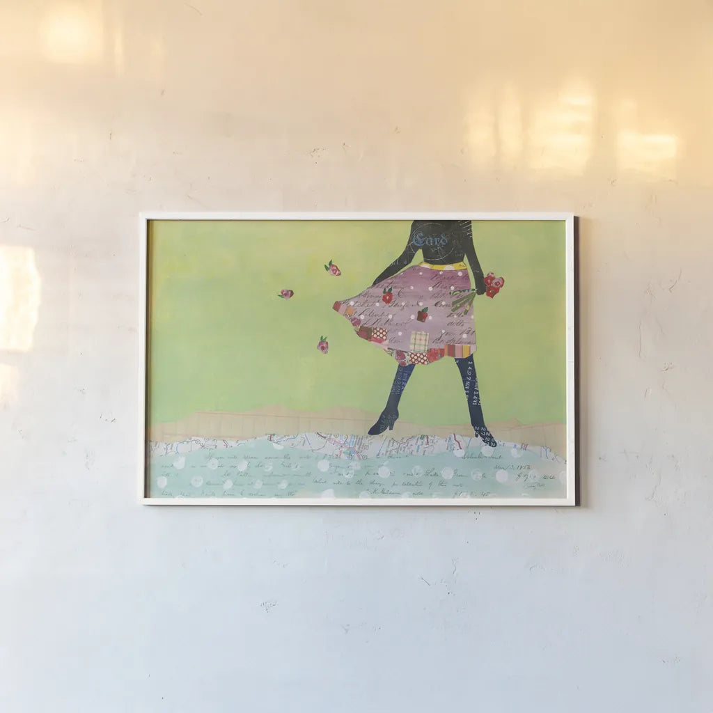 Flirty Skirts I by Courtney Prahl. shown as a paper print in a white frame. Available as a archival giclee rolled canvas, fine art paper, or poster print. SKU 34069i.