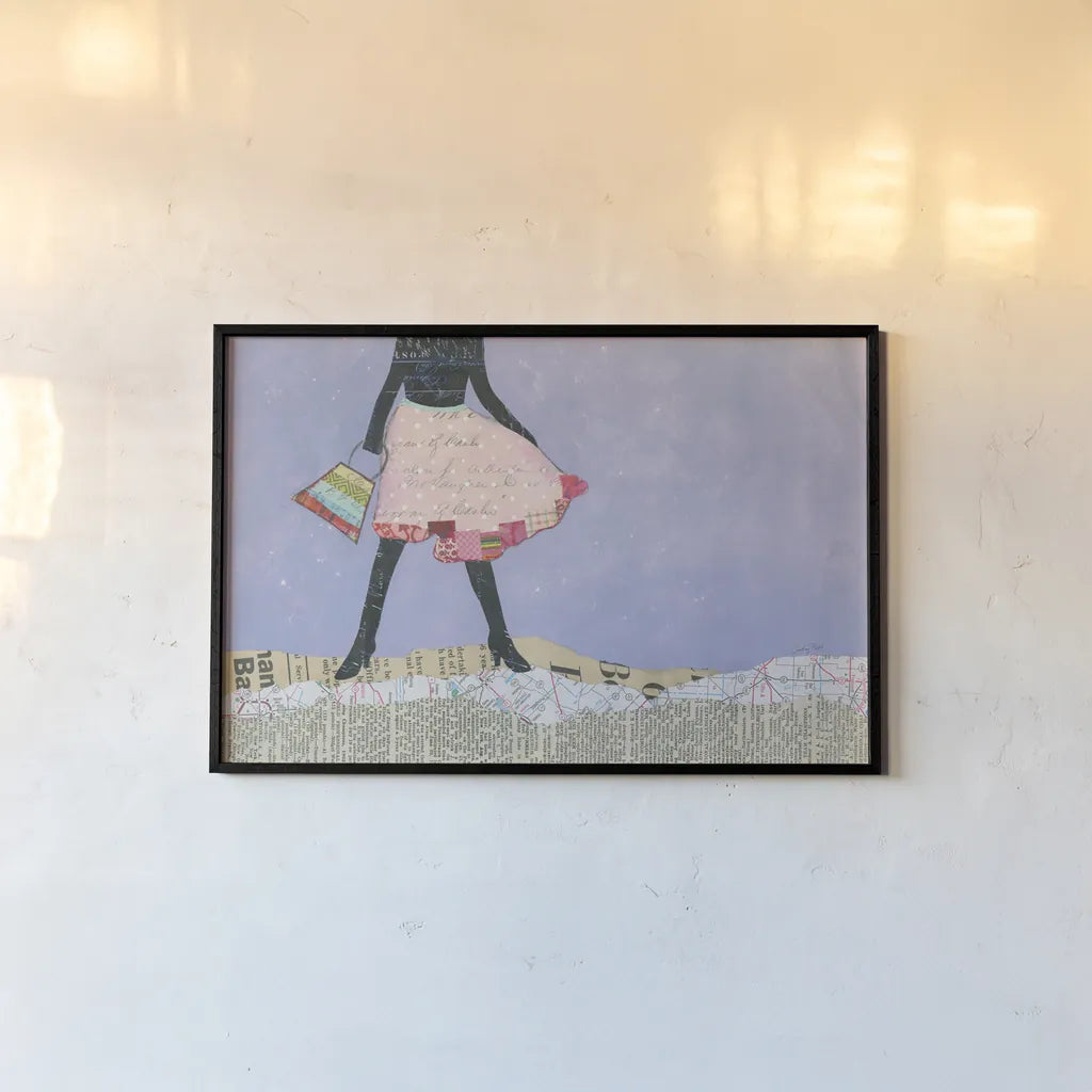 Flirty Skirts III by Courtney Prahl. shown as a paper print in a black flame. Available as a archival giclee rolled canvas, fine art paper, or poster print. SKU 34071i.