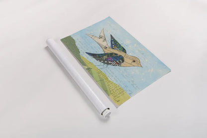 Flutter I by Courtney Prahl. shown as a rolled paper print. Available as archival giclee rolled canvas, fine art paper, or poster print. SKU 53878i.