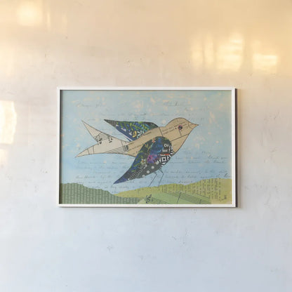 Flutter I by Courtney Prahl. shown as a paper print in a white frame. Available as a archival giclee rolled canvas, fine art paper, or poster print. SKU 53878i.