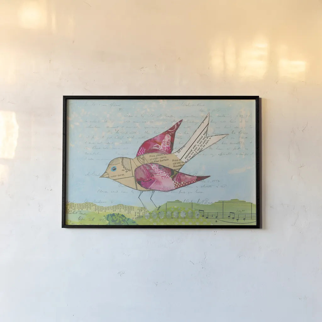 Flutter II by Courtney Prahl. shown as a paper print in a black flame. Available as a archival giclee rolled canvas, fine art paper, or poster print. SKU 53877i.