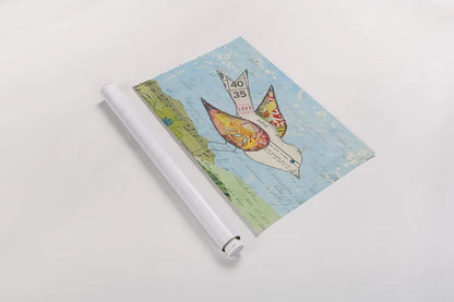 Flutter III by Courtney Prahl. shown as a rolled paper print. Available as archival giclee rolled canvas, fine art paper, or poster print. SKU 52440i.