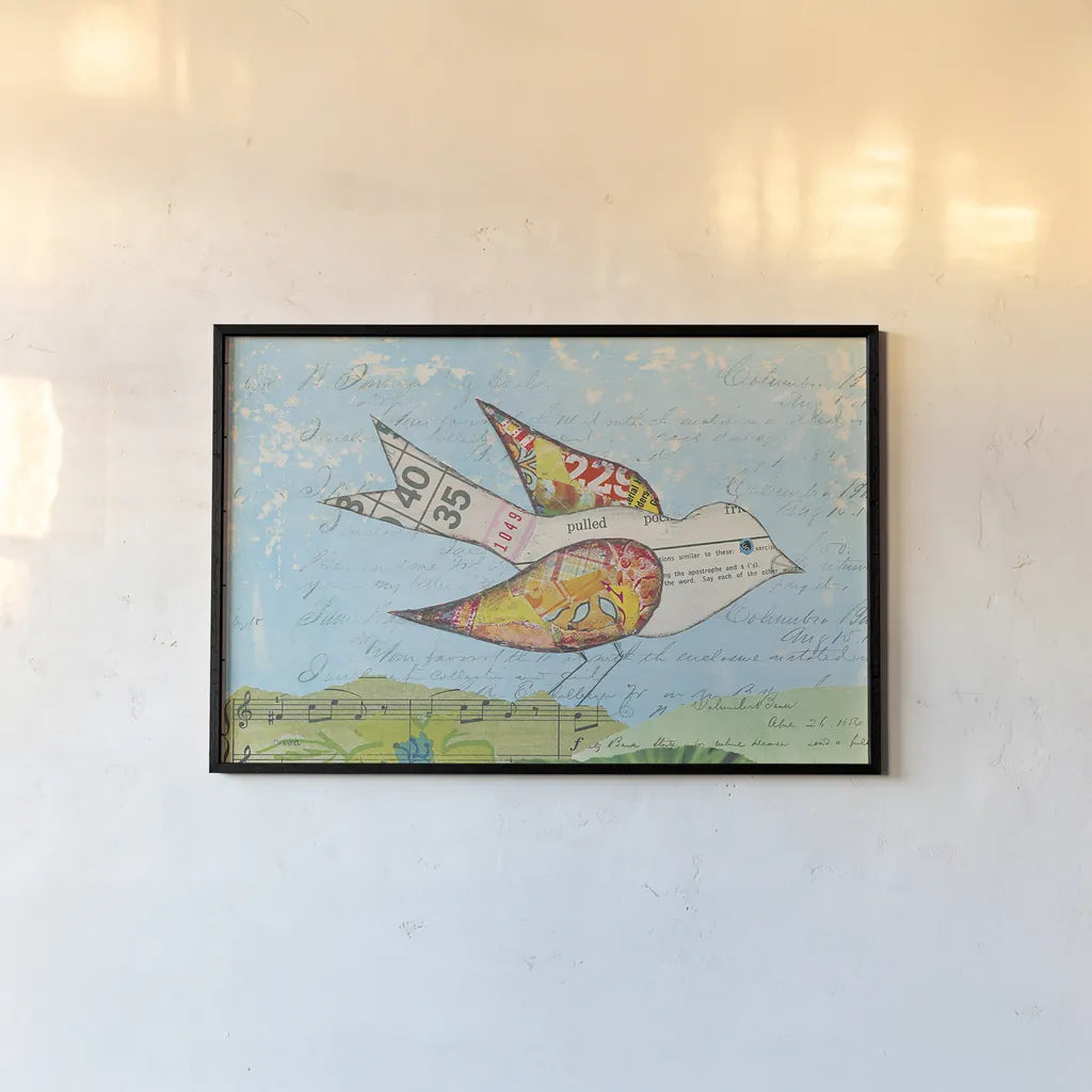 Flutter III by Courtney Prahl. shown as a paper print in a black flame. Available as a archival giclee rolled canvas, fine art paper, or poster print. SKU 52440i.