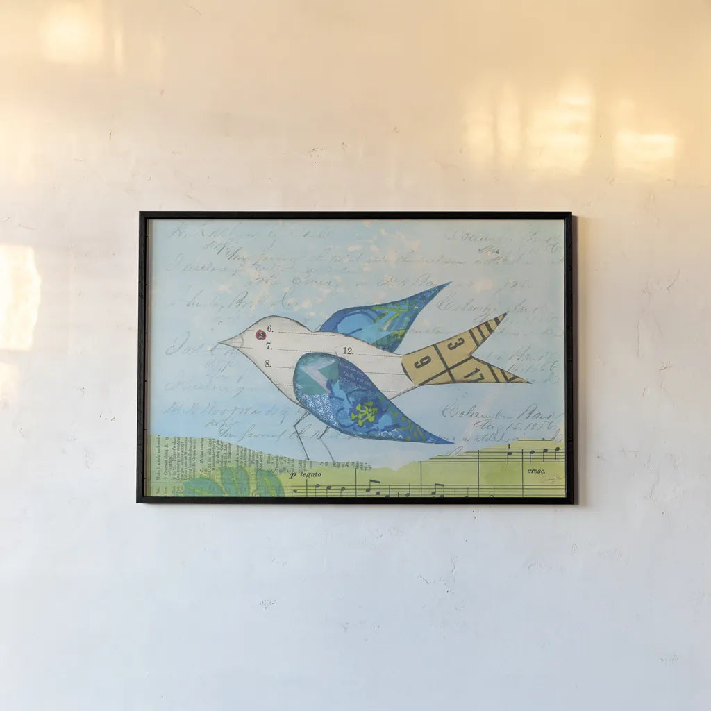 Flutter IV by Courtney Prahl. shown as a paper print in a black flame. Available as a archival giclee rolled canvas, fine art paper, or poster print. SKU 52441i.