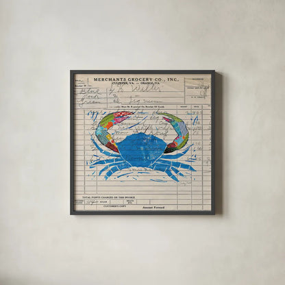 Fresh from the Sea I by Courtney Prahl. Shown in a sleek black glass frame for a contemporary gallery look. Available as an archival giclee rolled canvas, fine art paper, or poster print. SKU 12058a.