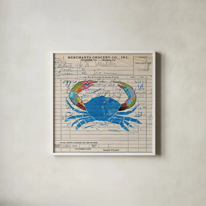 Fresh from the Sea I by Courtney Prahl. Shown in a crisp white glass frame for a clean and minimalist style. Available as an archival giclee rolled canvas, fine art paper, or poster print. SKU 12058a.