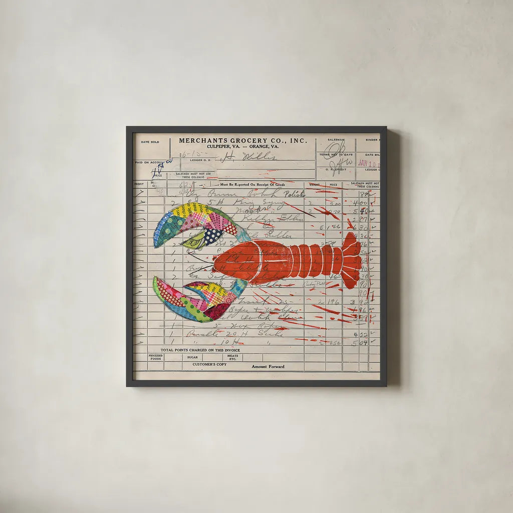 Fresh from the Sea II by Courtney Prahl. Shown in a sleek black glass frame for a contemporary gallery look. Available as an archival giclee rolled canvas, fine art paper, or poster print. SKU 12059a.