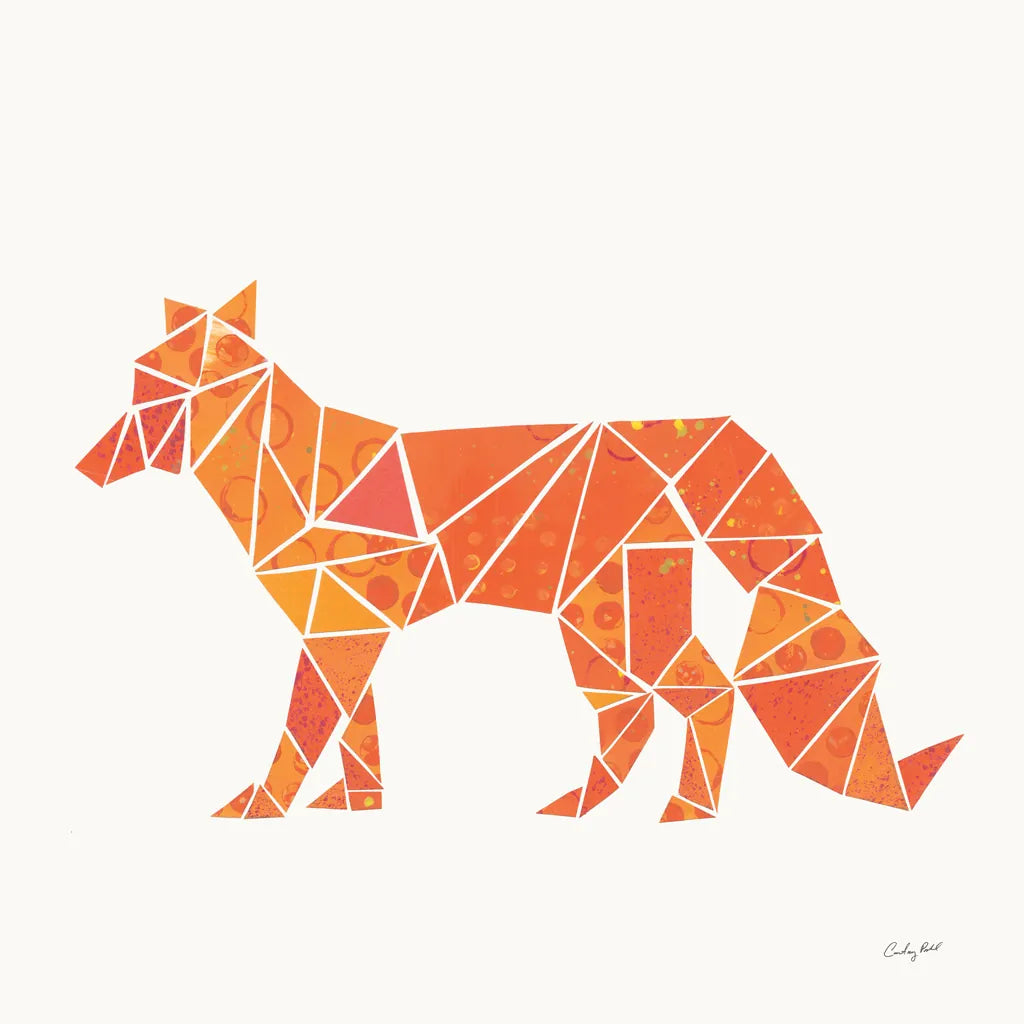 Geometric Animal II by Courtney Prahl. SKU 48980a. Archival Giclee Fine art print for wall decor.